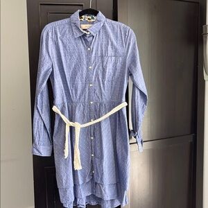 Anthropologie Isabella Sinclair Button Uo Chambray Long Sleeve Dress